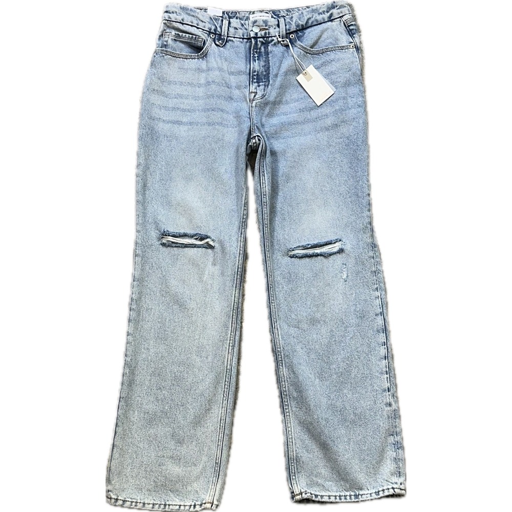 Good American Good Petite 90s Jeans 8/29 Blue Mid Rise Straight‎ Relaxed